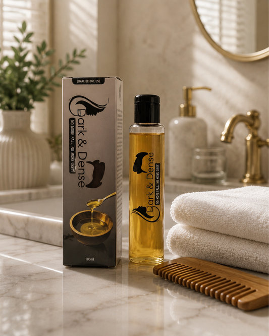 Dark & Dense Hair Oil – 15 Premium Oils Blend for Hair Growth, Hair Fall Control & Natural Shine (100% Herbal)